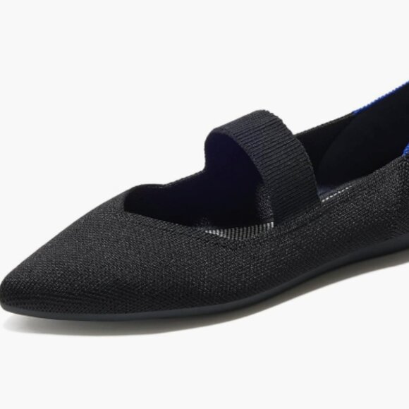 EUC Rothy's Black The Point Mary Jane Women's Slip-On, Pointed-Toe Flats - Picture 3 of 9